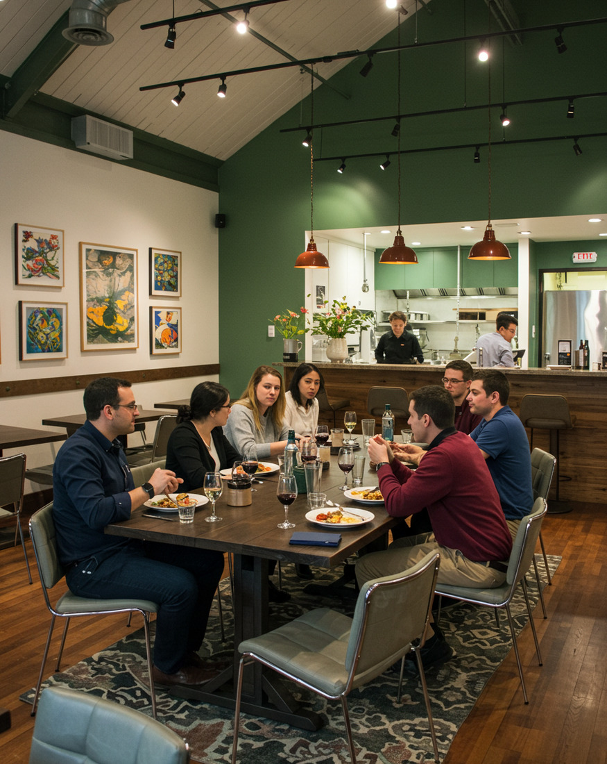 People eating together